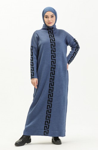 Indigo Hijab Dress 8007-03