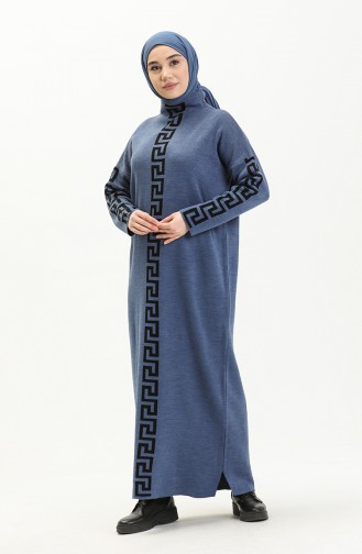 Indigo Hijab Dress 8007-03