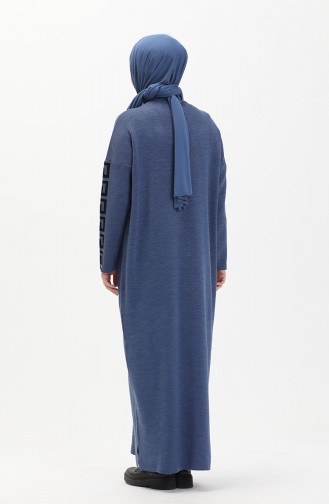 Indigo Hijab Dress 8007-03
