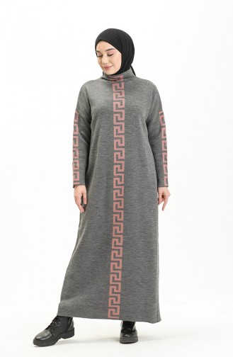 Gray Young Hijab Dress 8007-04