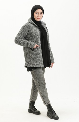 Rauchgrau Strickjacke 6003-01