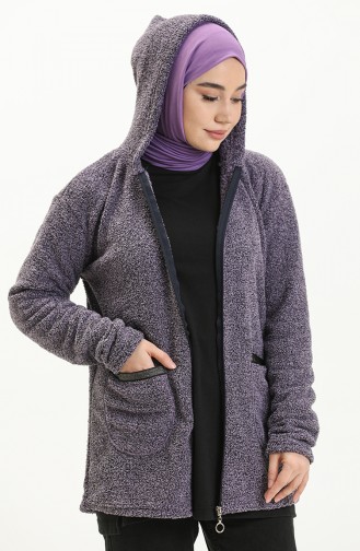 Cardigan à Capuche Welsoft Grande Taille 6003-04 Pourpre 6003-04