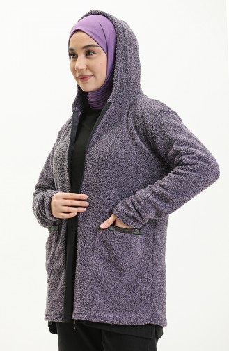 Cardigan à Capuche Welsoft Grande Taille 6003-04 Pourpre 6003-04