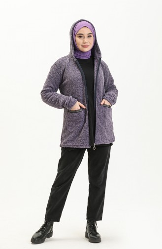 Cardigan à Capuche Welsoft Grande Taille 6003-04 Pourpre 6003-04