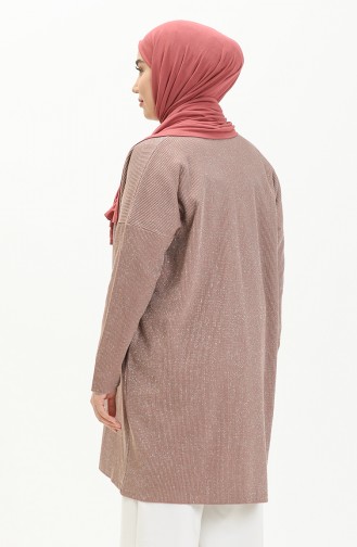 Beige-Rose Strickjacke 3368-10