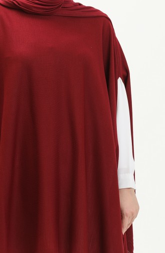 Claret red Poncho 3125-08