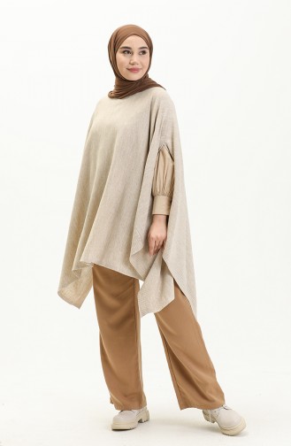 Poncho Tricot 3125-10 Beige 3125-10