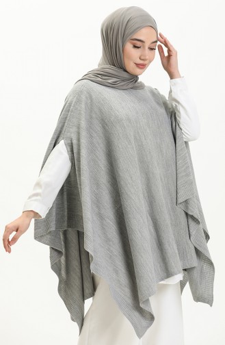 Light Gray Poncho 3125-12