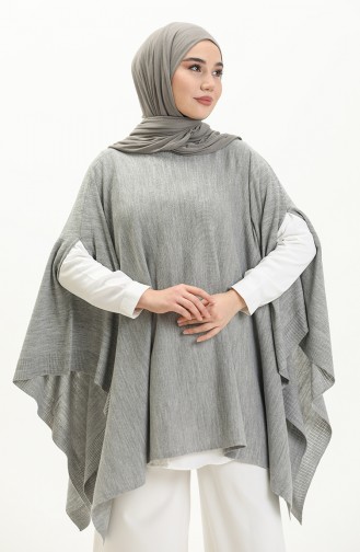 Light Gray Poncho 3125-12