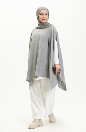 Light Gray Poncho 3125-12