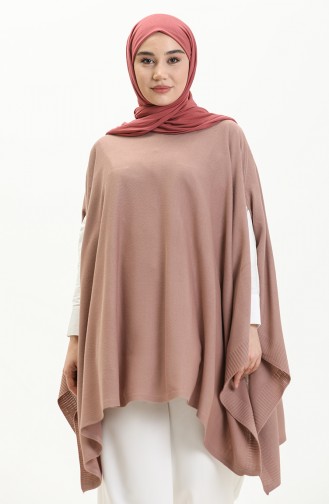 Poncho Tricot 3125-13 Rose Pâle 3125-13