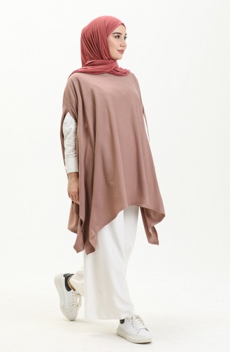 Poncho Tricot 3125-13 Rose Pâle 3125-13