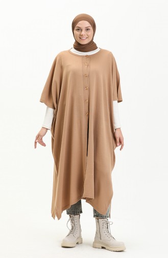 Milk Coffee Poncho 3265-06