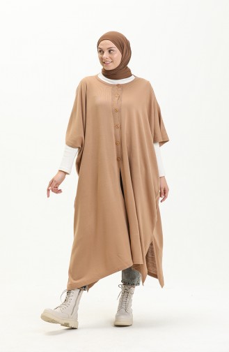 Milk Coffee Poncho 3265-06