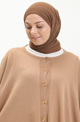 Milk Coffee Poncho 3265-06