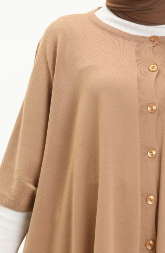 Milk Coffee Poncho 3265-06