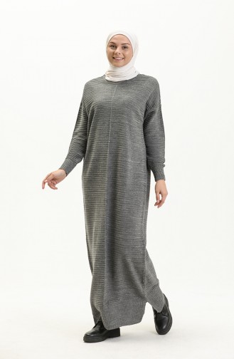 Grau Hijab Kleider 3164-16