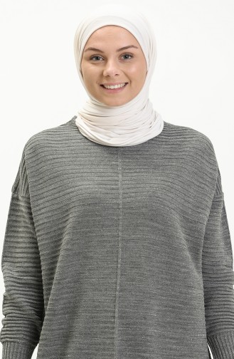 Grau Hijab Kleider 3164-16