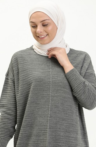 Grau Hijab Kleider 3164-16