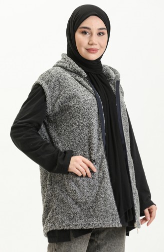 Gilet à Capuche Welsoft Grande Taille 6002-01 Fumé 6002-01