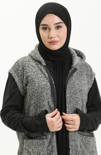 Gilet à Capuche Welsoft Grande Taille 6002-01 Fumé 6002-01