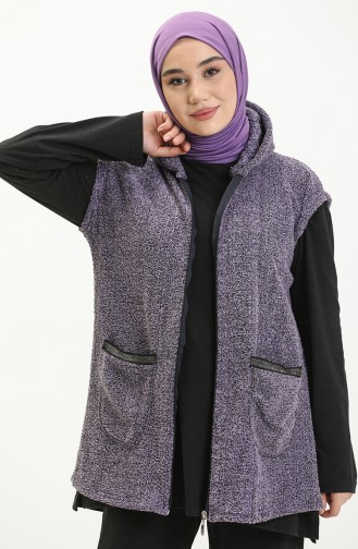 Gilet à Capuche Welsoft Grande Taille 6002-02 Pourpre 6002-02