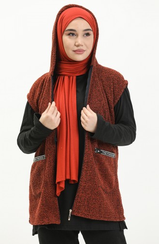 Gilet à Capuche Welsoft Grande Taille 6002-03 Brique 6002-03