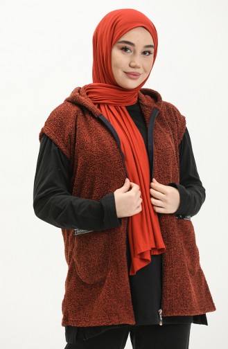 Gilet à Capuche Welsoft Grande Taille 6002-03 Brique 6002-03