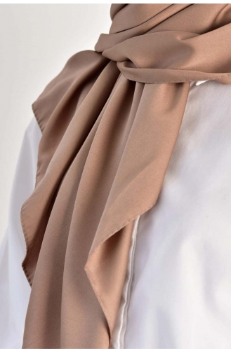 Soft Rayon Düz Eşarp 000045-16 Kahverengi