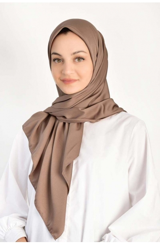 Soft Rayon Düz Eşarp 000045-16 Kahverengi
