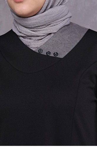 Grau Hijab Kleider 4756.GRİ