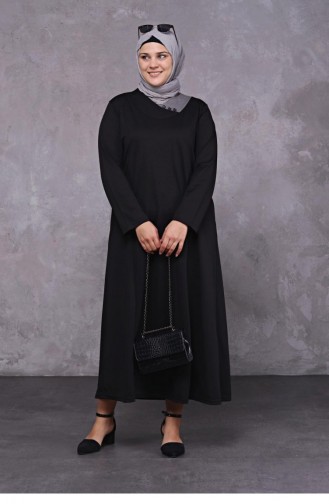 Grau Hijab Kleider 4756.GRİ