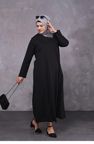 Grau Hijab Kleider 4756.GRİ