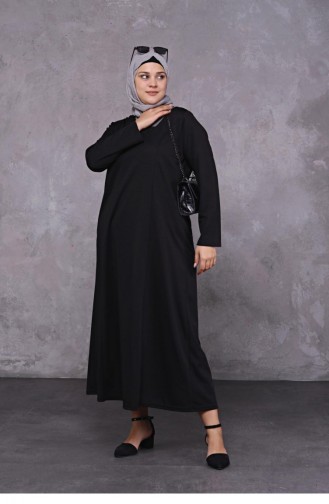 Grau Hijab Kleider 4756.GRİ