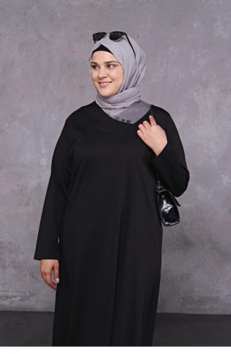 Grau Hijab Kleider 4756.GRİ