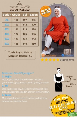Orange Tunikas 8142.TURUNCU