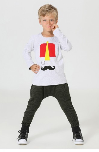 Zenokido Mr Fes Erkek Çocuk Pantolon Tshirt Alt Üst Takım Zn Ss 202 Karışık