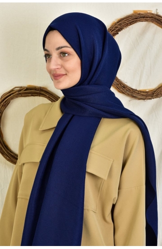 Burden Colourway Desenli Şal Dsn-2 000046-18 Lacivert
