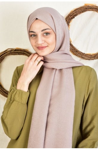 Burden Colourway Desenli Şal Dsn-2 000046-20 Sütlü kahve