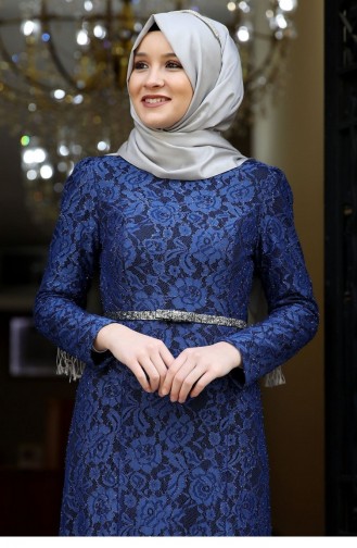Indigo Hijab-Abendkleider 1982