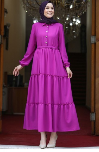 Fuchsia Hijab Dress 2694