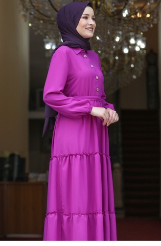 Fuchsia Hijab Dress 2694