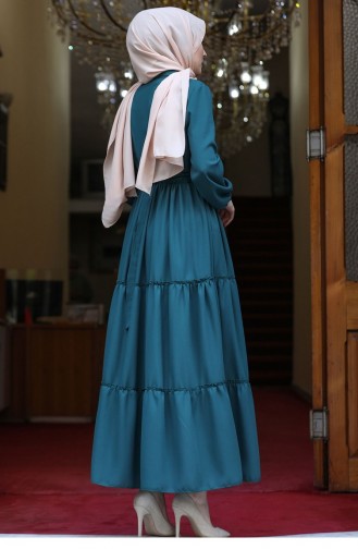 Petroleum Hijab Kleider 2700