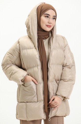 Manteau Matelassé à Capuche 9009-05 Pierre 9009-05