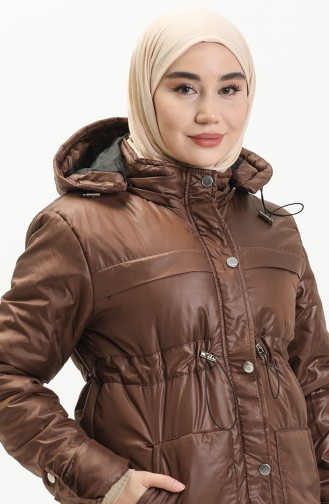 Coat mit Kapuze 9015-01 Braun 9015-01