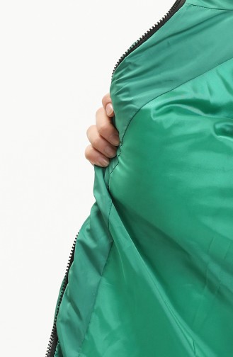 Manteau Sans Manches Matelassé 9011-01 Vert 9011-01