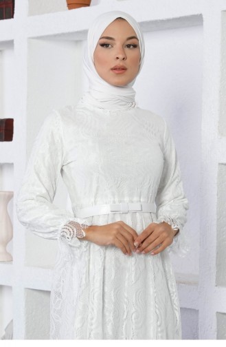 Robe Hijab Blanc 13908