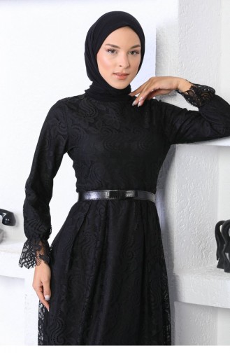 Black İslamitische Jurk 13909