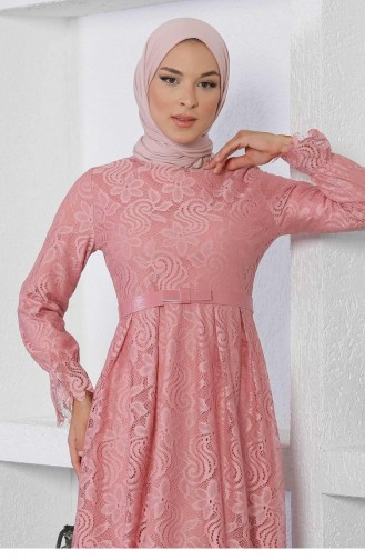 Pink Hijab Dress 13910