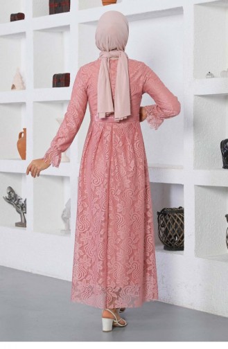 Pink Hijab Dress 13910